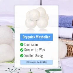DRYQUICK Drogerballen- Wasbollen- Duurzaam Schapenwol - Herbruikbaar- 6 XL Wasballen Wit 5 DRYQUICK Drogerballen- Wasbollen- Duurzaam Schapenwol - Herbruikbaar- 6 XL Wasballen Wit -Winkel Voor Schoonmaakartikelen 1200x1200 576