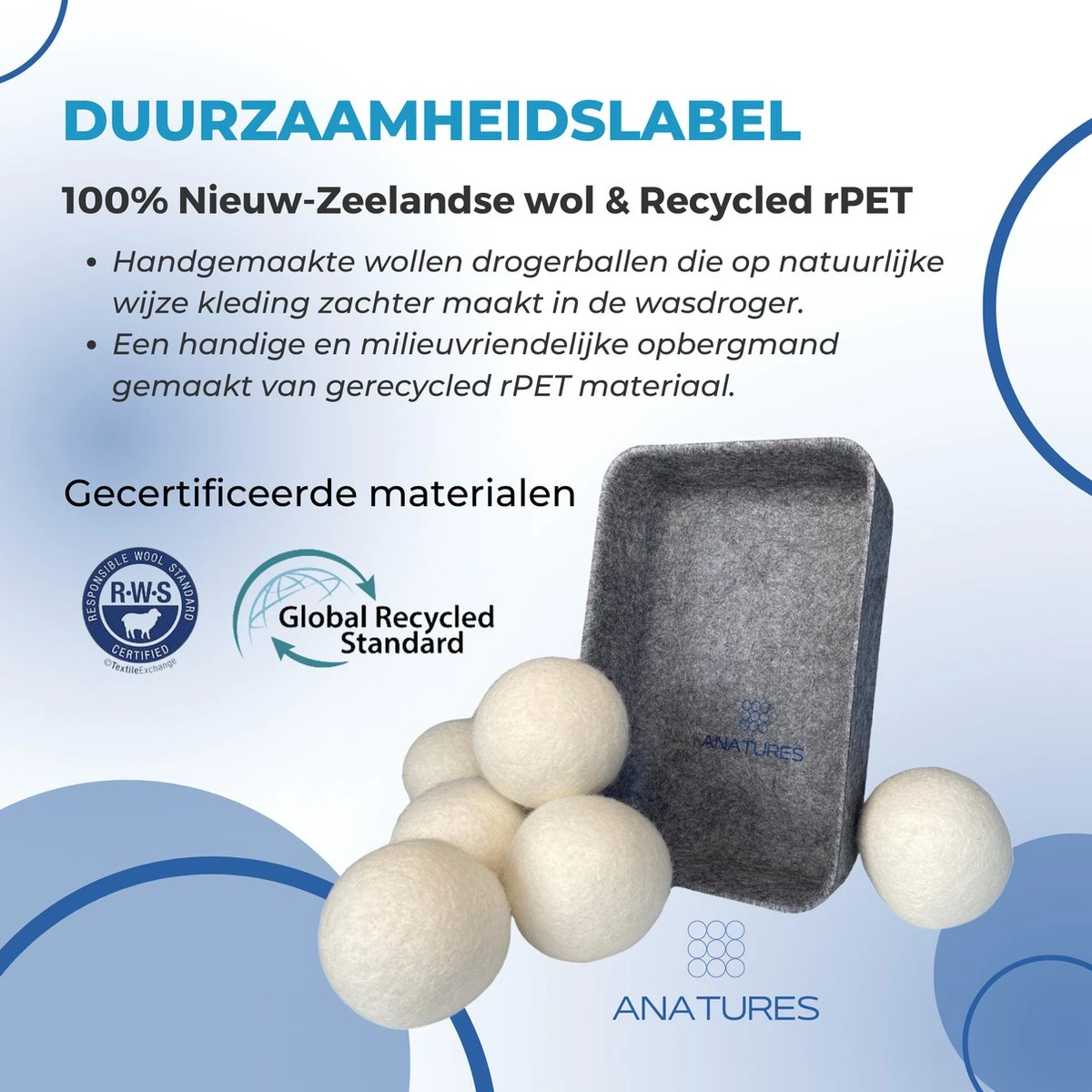 ANATURES Wollen XL Drogerballen 6 stuks in opbergmand – Herbruikbare Droogballen Wasdroger – Nieuw Zeelands RWS Schaapswol - Wasdrogerballen Duurzaam – Natuurlijke Wasverzachter ANATURES Wollen XL Drogerballen 6 Stuks In Opbergmand – Herbruikbare Droogballen Wasdroger – Nieuw Zeelands RWS Schaapswol - Wasdrogerballen Duurzaam – Natuurlijke Wasverzachter -Winkel Voor Schoonmaakartikelen 1200x1200 619