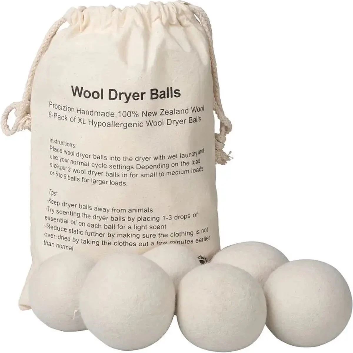 Wollen Drogerballen - Duurzaam & Milieuvriendelijk - Wasbol - Verkort Droogtijd - Droogballen - Hypoallergeen en Chemicaliënvrij - Bespaar op Energierekening - Wasdroger ballen - Wasbollen Wollen Drogerballen - Duurzaam & Milieuvriendelijk - Wasbol - Verkort Droogtijd - Droogballen - Hypoallergeen En Chemicaliënvrij - Bespaar Op Energierekening - Wasdroger Ballen - Wasbollen -Winkel Voor Schoonmaakartikelen 1200x1200 629