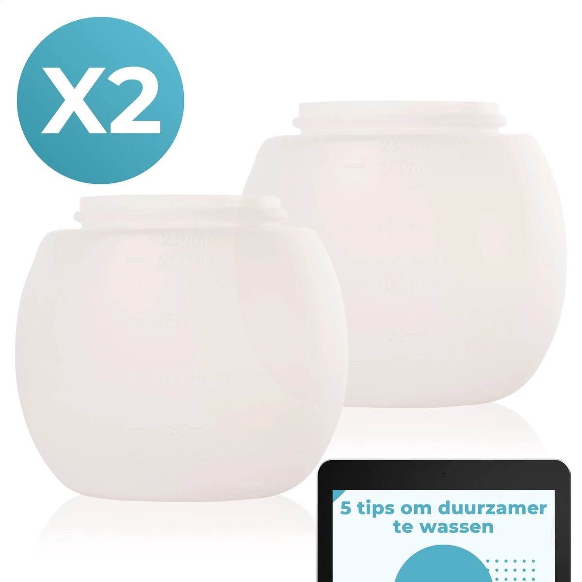 FAVE Doseerbol - Wasbollen - Drogerbollen - Transparant - Doseerdop - 230ml - 2 stuks - inclusief e-book FAVE Doseerbol - Wasbollen - Drogerbollen - Transparant - Doseerdop - 230ml - 2 Stuks - Inclusief E-book -Winkel Voor Schoonmaakartikelen 1200x1200 694