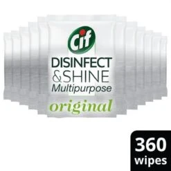 Cif Disinfect & Shine Wipes Original Desinfectie Schoonmaakdoekjes - 12 X 30 Doekjes - Voordeelverpakking -Winkel Voor Schoonmaakartikelen 1200x1200 819