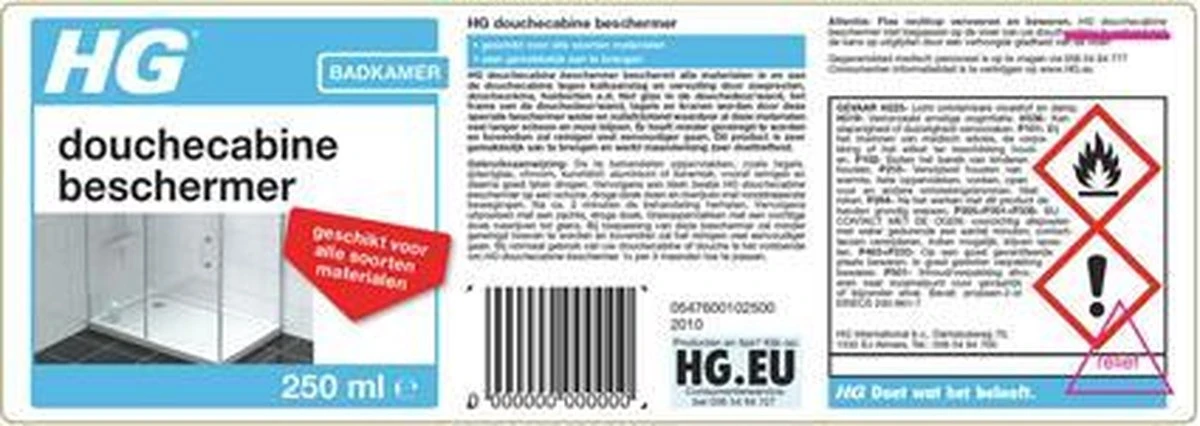 HG douchecabine beschermer - 250ml - voor alle soorten materialen HG Douchecabine Beschermer - 250ml - Voor Alle Soorten Materialen -Winkel Voor Schoonmaakartikelen 1200x426 2