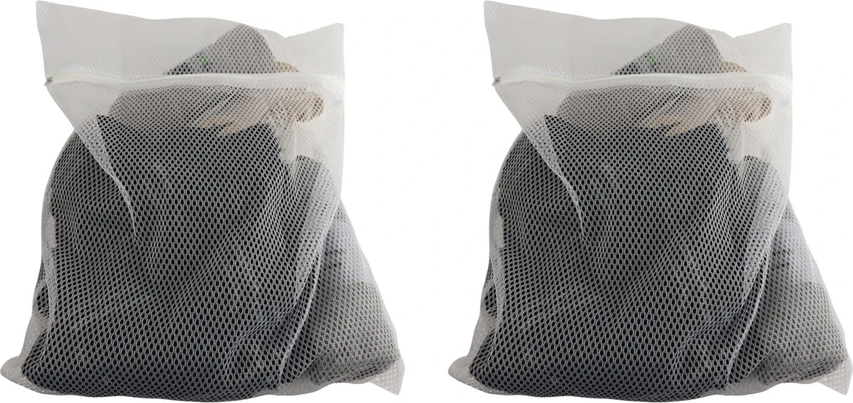 Orange85 Waszakken - 2 stuks - Ritssluiting - Wit - 50x40 cm - Polyester Orange85 Waszakken - 2 Stuks - Ritssluiting - Wit - 50x40 Cm - Polyester -Winkel Voor Schoonmaakartikelen