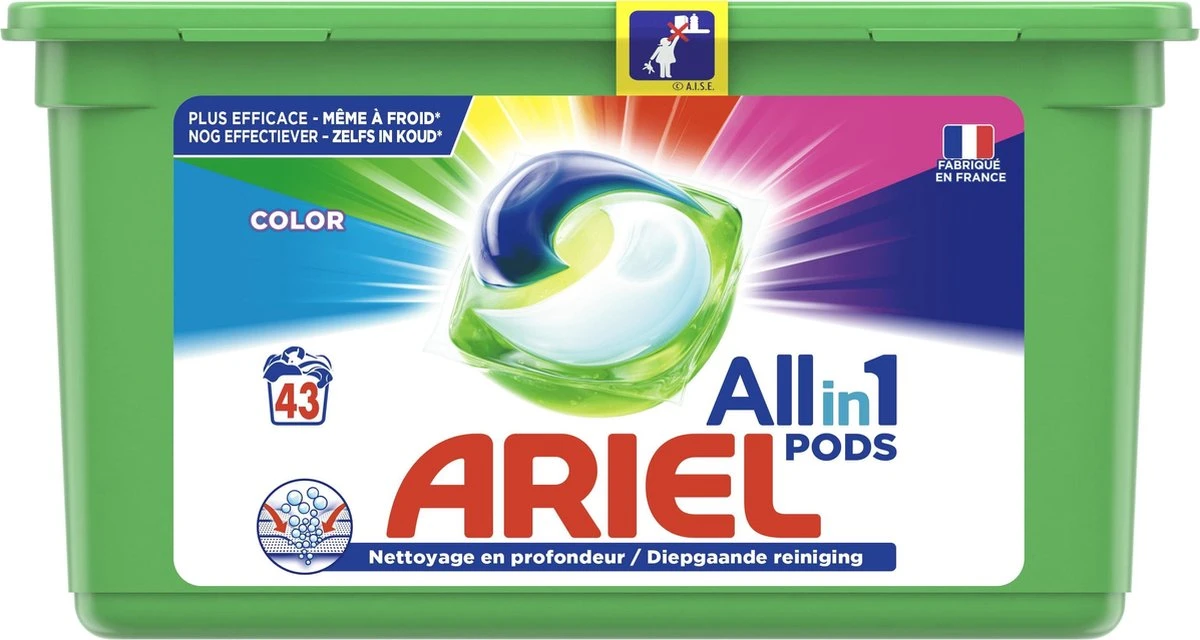 Ariel All in 1 Wasmiddel Pods Kleur Color - 3x43 Wasbeurten - Voordeelverpakking Ariel All In 1 Wasmiddel Pods Kleur Color - 3x43 Wasbeurten - Voordeelverpakking -Winkel Voor Schoonmaakartikelen 1200x640 1