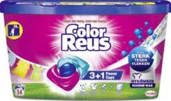 Color Reus Power Caps Wascapsules - Wasmiddel Capsules - Voordeelverpakking - 8 X 14 Wasbeurten -Winkel Voor Schoonmaakartikelen 1200x708
