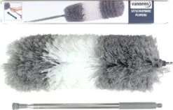 Vannons - Plumeau - Ragebol - Plumeau Uitschuifbaar Tot 245 Cm - Met Telescoopsteel - Wasbaar Microvezel - Grijs Wit -Winkel Voor Schoonmaakartikelen 1200x769 1
