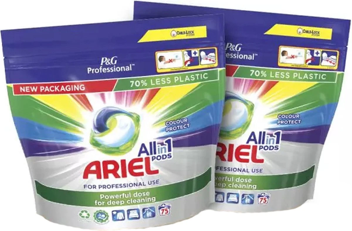 Ariel Prof Allin1 Pods Color - 150 Wasbeurten - Voordeelverpakking Ariel Prof Allin1 Pods Color - 150 Wasbeurten - Voordeelverpakking -Winkel Voor Schoonmaakartikelen