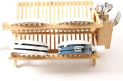 Merkloos Decopatent® Afdruiprek Voor Afwas - Bamboe - Hout - Inklapbaar Afdruiprek - Afwasrekje Inclusief Bestekhouder - Afwas Druiprek -Winkel Voor Schoonmaakartikelen 1200x789 3