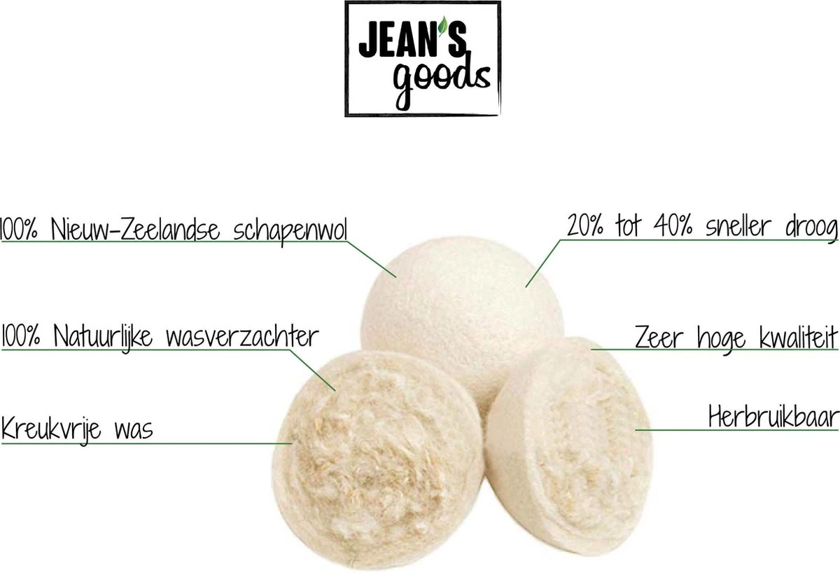 Jean's goods drogerballen - droogballen - wasdrogerballen - wasdroger ballen - wasbol - wasbollen - wasballen - energiebesparende producten - energiebesparend - duurzaam cadeau - RWS wol - zero waste - wasverzachter - beige - 6 stuks Jean's Goods Drogerballen - Droogballen - Wasdrogerballen - Wasdroger Ballen - Wasbol - Wasbollen - Wasballen - Energiebesparende Producten - Energiebesparend - Duurzaam Cadeau - RWS Wol - Zero Waste - Wasverzachter - Beige - 6 Stuks -Winkel Voor Schoonmaakartikelen