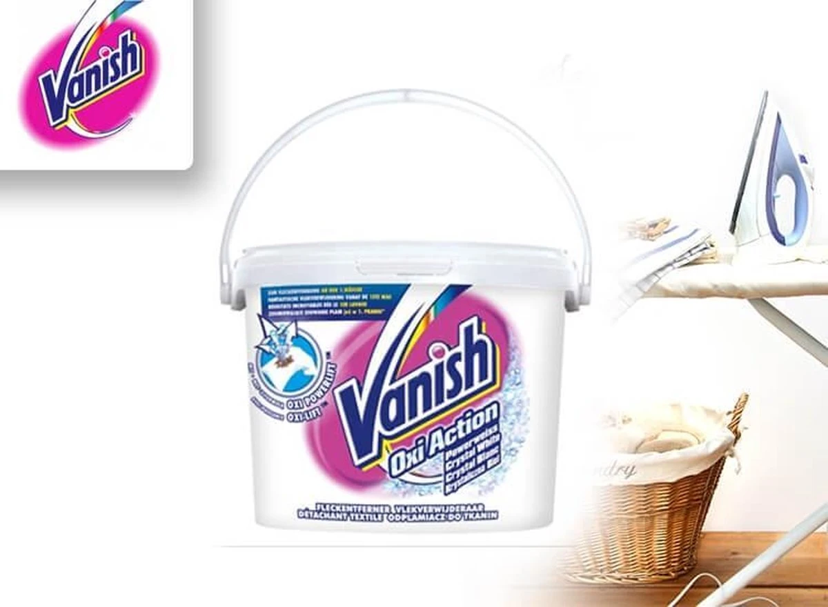 Vanish Oxi Action Crystal White Base Poeder - Voor Witte Was - 2,4 kg Vanish Oxi Action Crystal White Base Poeder - Voor Witte Was - 2,4 Kg -Winkel Voor Schoonmaakartikelen