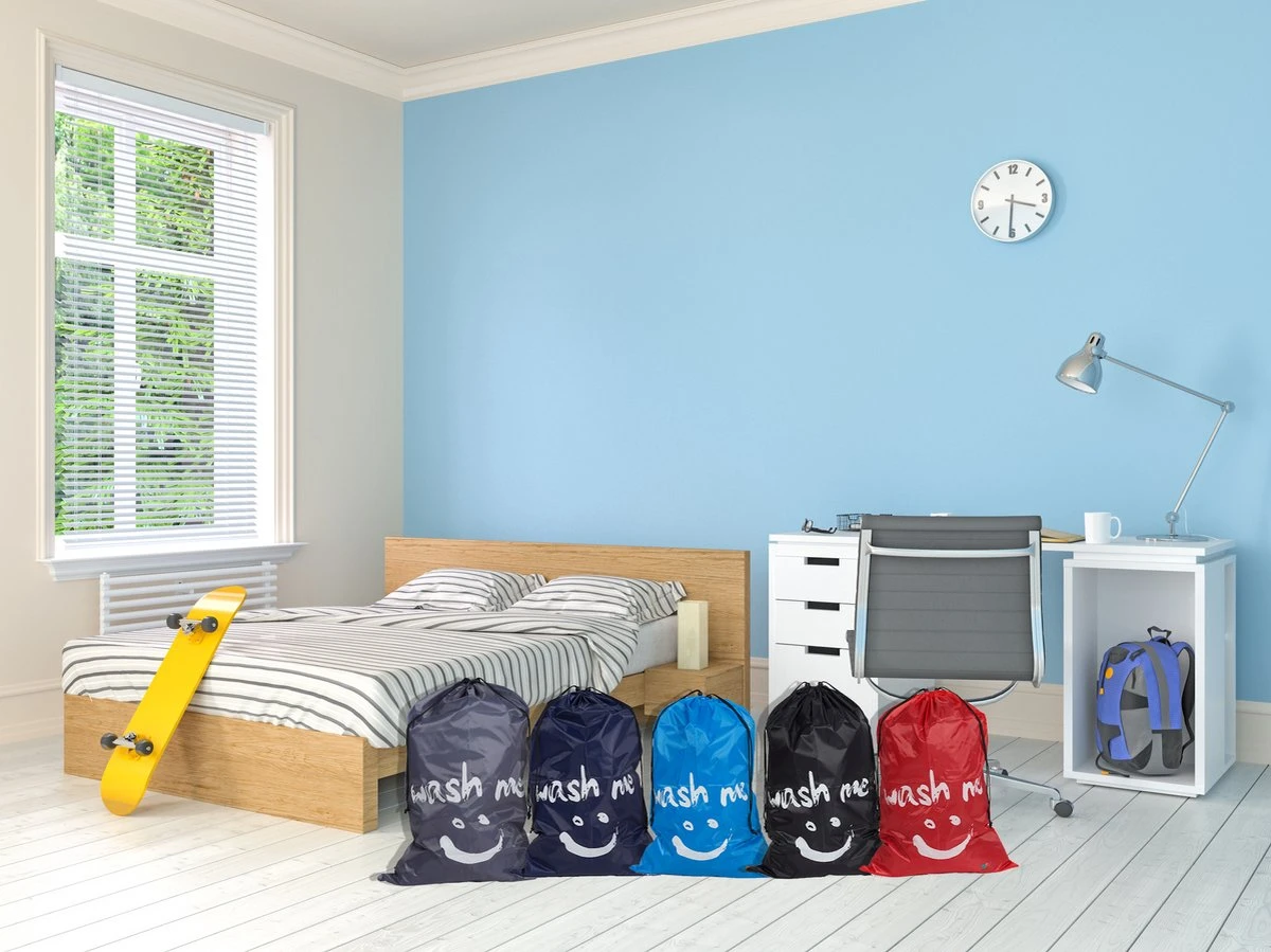 Wonair - Waszakken voor wasgoed - 60x90cm - Hemelsblauw - Met trekkoord Wonair - Waszakken Voor Wasgoed - 60x90cm - Hemelsblauw - Met Trekkoord -Winkel Voor Schoonmaakartikelen