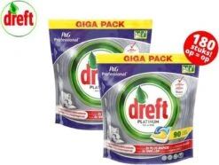 Dreft Platinum All In One Lemon Vaatwastabletten - 180 Stuks