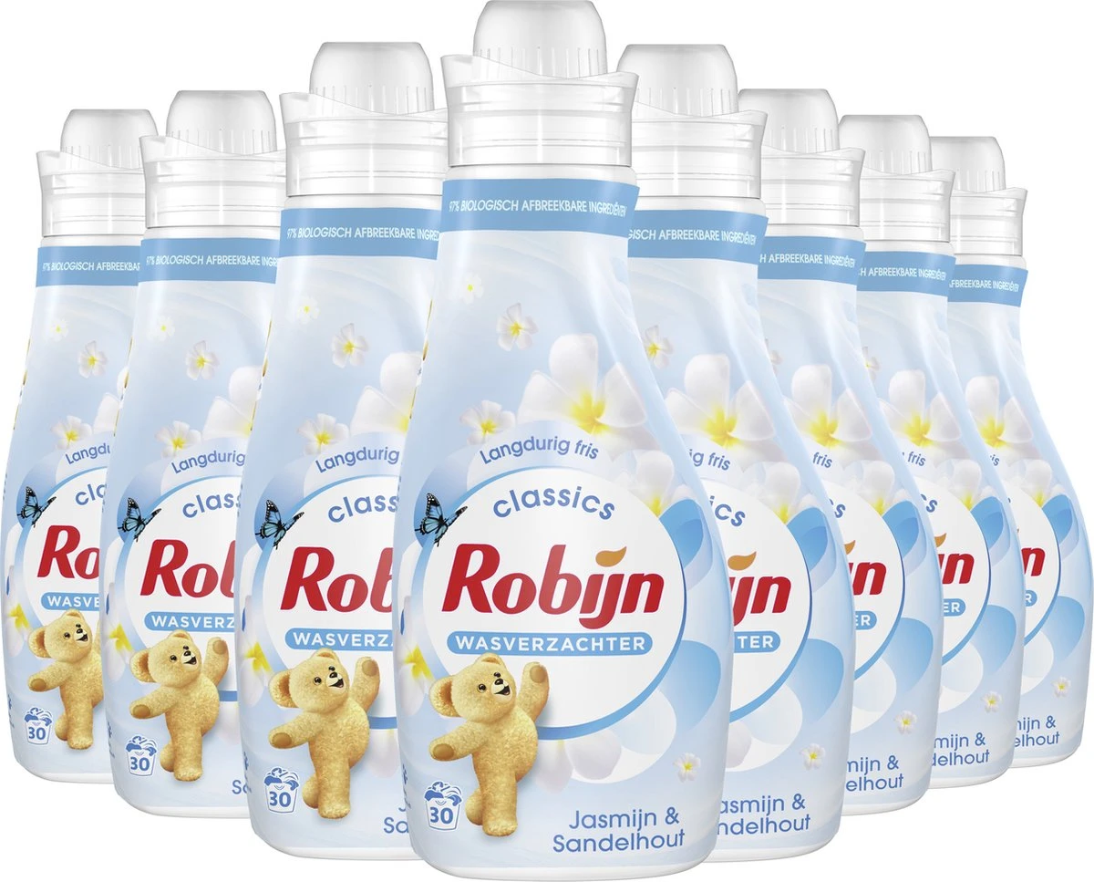 Robijn Jasmijn & Sandelhout Wasverzachter - 8 x 30 wasbeurten- Voordeelverpakking Robijn Jasmijn & Sandelhout Wasverzachter - 8 X 30 Wasbeurten- Voordeelverpakking -Winkel Voor Schoonmaakartikelen 1200x967 2