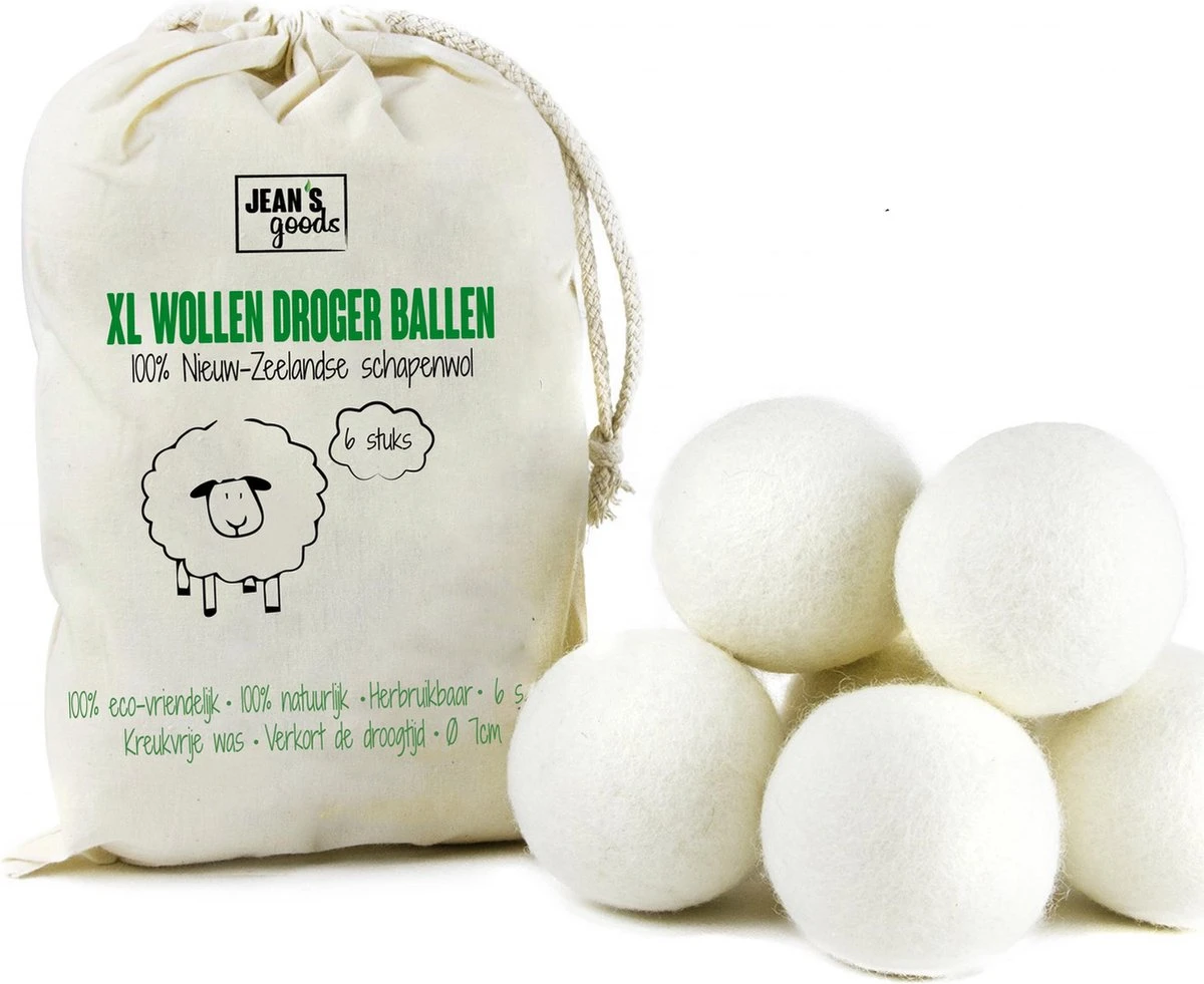 Jean's goods drogerballen - droogballen - wasdrogerballen - wasdroger ballen - wasbol - wasbollen - wasballen - energiebesparende producten - energiebesparend - duurzaam cadeau - RWS wol - zero waste - wasverzachter - beige - 6 stuks Jean's Goods Drogerballen - Droogballen - Wasdrogerballen - Wasdroger Ballen - Wasbol - Wasbollen - Wasballen - Energiebesparende Producten - Energiebesparend - Duurzaam Cadeau - RWS Wol - Zero Waste - Wasverzachter - Beige - 6 Stuks -Winkel Voor Schoonmaakartikelen