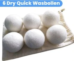DRYQUICK Drogerballen- Wasbollen- Duurzaam Schapenwol - Herbruikbaar- 6 XL Wasballen Wit 9 DRYQUICK Drogerballen- Wasbollen- Duurzaam Schapenwol - Herbruikbaar- 6 XL Wasballen Wit -Winkel Voor Schoonmaakartikelen 1200x997 1