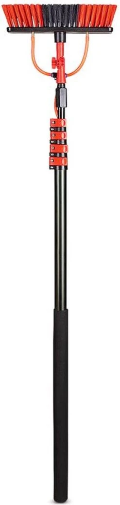 Telescoopsteel Met Borstel 6 Delige Set – Telescoop Met Borstel - Telescoopsteel Ramenwassen – Uitschuifbaar Tot 4,6 Meter - Met Zeepdispenser -Winkel Voor Schoonmaakartikelen 287x1200