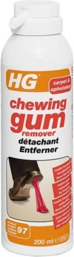 HG Chewing Gum Remover (HG Product 97) - 200ml - Bevriest Kauwgom -Winkel Voor Schoonmaakartikelen 348x1200