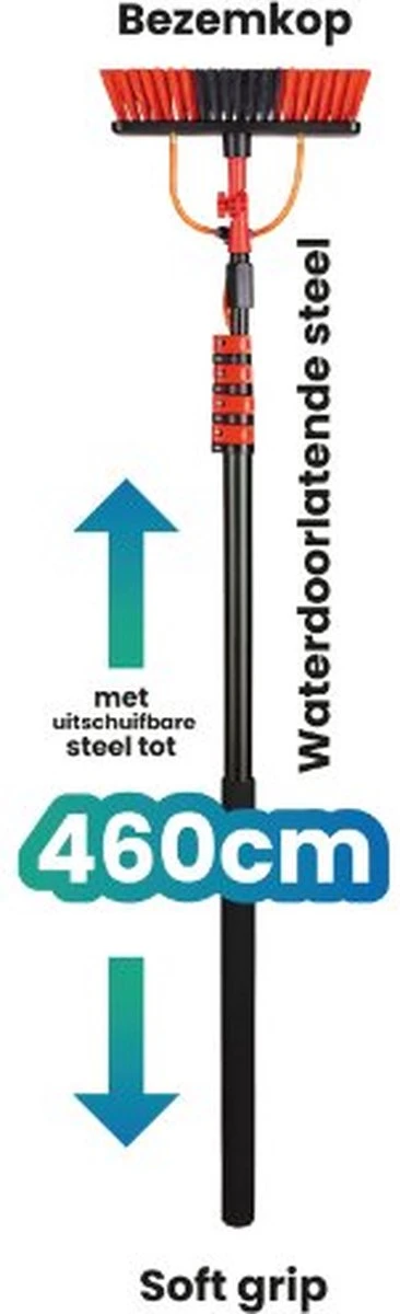 Chimb Telescopische wasborstel - Uitschuifbare waterborstel - Ramenwassen - 4,6 meter - met zeepdispenser Chimb Telescopische Wasborstel - Uitschuifbare Waterborstel - Ramenwassen - 4,6 Meter - Met Zeepdispenser -Winkel Voor Schoonmaakartikelen