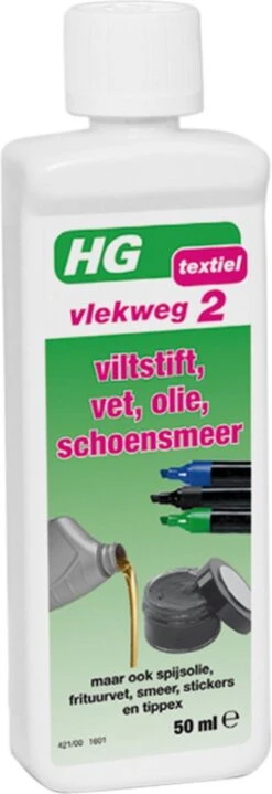HG Vlekweg 2 - 50ml - Voor O.a. Vlekken Van Viltstift, Vet, Olie & Schoensmeer -Winkel Voor Schoonmaakartikelen 412x1200 2