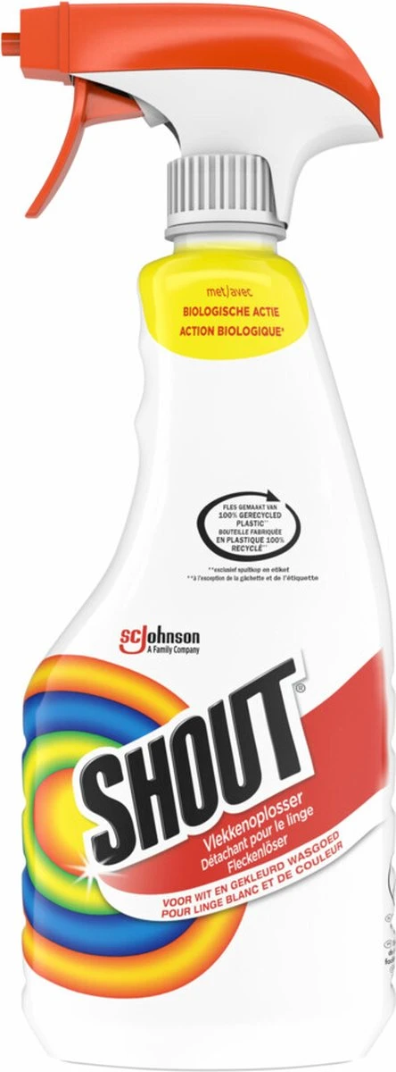Mr Muscle Shout Vlekkenoplosser Triple Action - Spray - 2 x 500 ml Mr Muscle Shout Vlekkenoplosser Triple Action - Spray - 2 X 500 Ml -Winkel Voor Schoonmaakartikelen