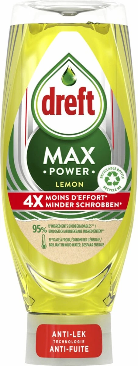 Dreft MaxPower - Lemon - Vloeibaar Afwasmiddel - Voordeelverpakking 8 x 640 ml Dreft MaxPower - Lemon - Vloeibaar Afwasmiddel - Voordeelverpakking 8 X 640 Ml -Winkel Voor Schoonmaakartikelen 454x1200 2