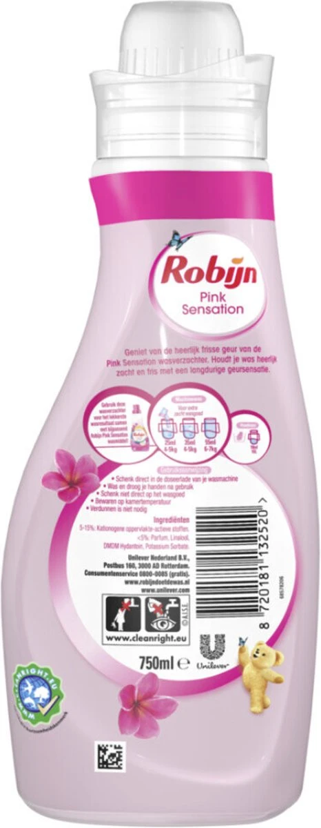 Robijn Wasverzachter Pink Sensation 750 ml Robijn Wasverzachter Pink Sensation 750 Ml -Winkel Voor Schoonmaakartikelen 466x1200 1