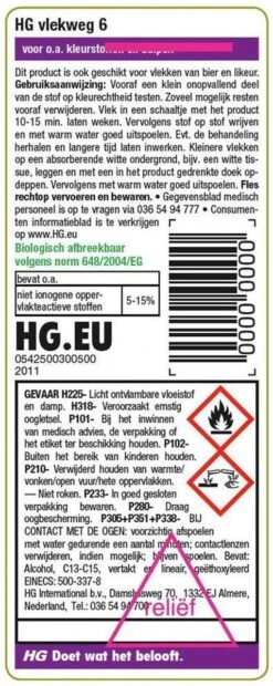 HG Vlekweg 6 - 50ml- Voor O.a. Vlekken Van Ballpoint & Hardnekkige Kleurstoffen -Winkel Voor Schoonmaakartikelen 478x1200 5