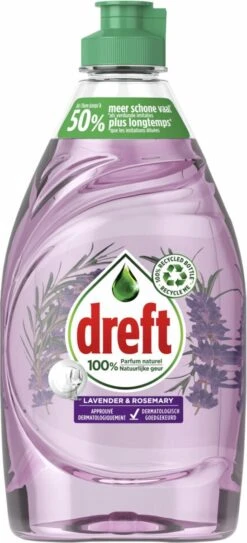 Dreft Naturals Lavender & Rosemary Afwasmiddel - Voordeelverpakking 10x450ml -Winkel Voor Schoonmaakartikelen 546x1200