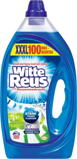 Witte Reus Gel Wasmiddel- Kwartaalverpakking - 100 Wasbeurten -Winkel Voor Schoonmaakartikelen 581x1200