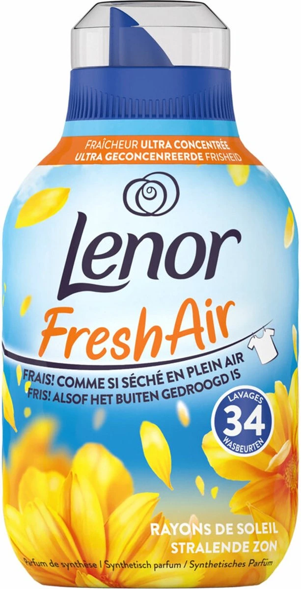 Lenor Fresh Air Zonnestralen - Wasverzachter - 6 x 34 Wasbeurten Voordeelverpakking Lenor Fresh Air Zonnestralen - Wasverzachter - 6 X 34 Wasbeurten Voordeelverpakking -Winkel Voor Schoonmaakartikelen