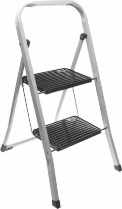 Excellent Houseware Inklapbare Keukentrap - 2 Treden - Tot 150kg - Metaal -Winkel Voor Schoonmaakartikelen 700x1200
