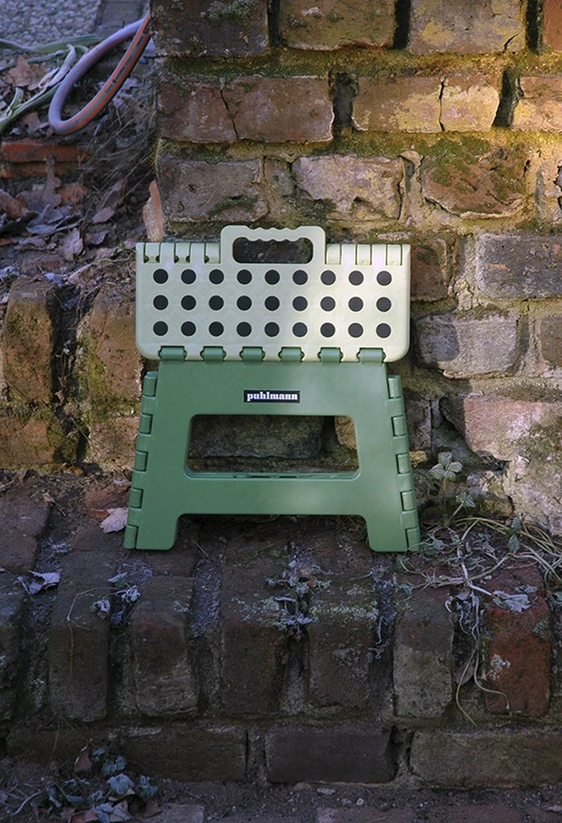 PUHLMANN - inklapbare kruk, JAMES, plastic, groen, 22 cm hoog, max 100kilo PUHLMANN - Inklapbare Kruk, JAMES, Plastic, Groen, 22 Cm Hoog, Max 100kilo -Winkel Voor Schoonmaakartikelen 819x1200 1