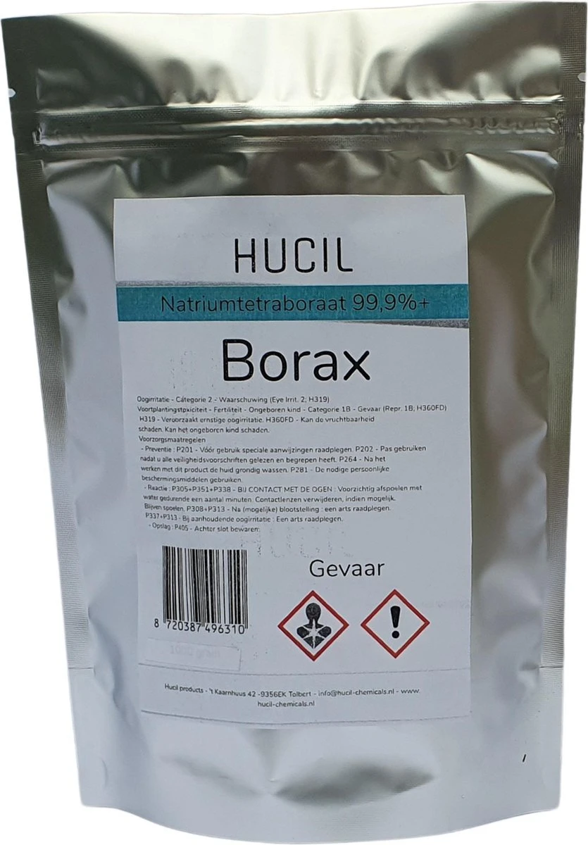 Borax poeder - natriumtetraboraat 99,9% + zuiver - 1kg Borax Poeder - Natriumtetraboraat 99,9% + Zuiver - 1kg -Winkel Voor Schoonmaakartikelen