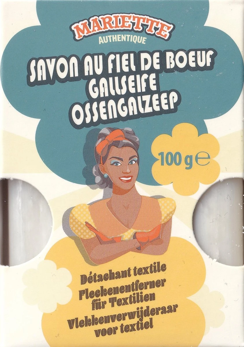 Authentieke ossengalzeep - Vlekkenverwijderaar voor textiel - 100g - Mariette. Authentieke Ossengalzeep - Vlekkenverwijderaar Voor Textiel - 100g - Mariette. -Winkel Voor Schoonmaakartikelen