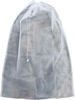 Orange85 Waszak - Groot - XL - 60 X 90 CM - Wit - Treksysteem - Trekbandsluiting - Polyester - Wasnet - Laundry Bag - Voor Kleding -Winkel Voor Schoonmaakartikelen 898x1200