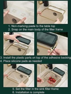 Merkloos Gootsteen Organizer - Gootsteen Afval Netje - Gootsteenontstopper -Gootsteen Zeef Netto- Sink Filter Rack Anti-Blokkeren Wegwerp-Fijne Mesh Filter Aanrecht Zeef Mesh Tas Voor Keuken- Spoelbak - Incl. 50 Netjes -Winkel Voor Schoonmaakartikelen 900x1200 20