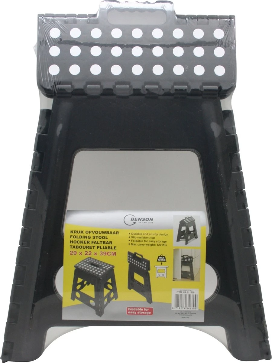 Kruk - Krukje - Keukentrap - Keukentrapje - Opvouwbaar - Zwart Wit - tot 150 kg Benson Kruk - Krukje - Keukentrap - Keukentrapje - Opvouwbaar - Zwart Wit - Tot 150 Kg -Winkel Voor Schoonmaakartikelen 900x1200 22