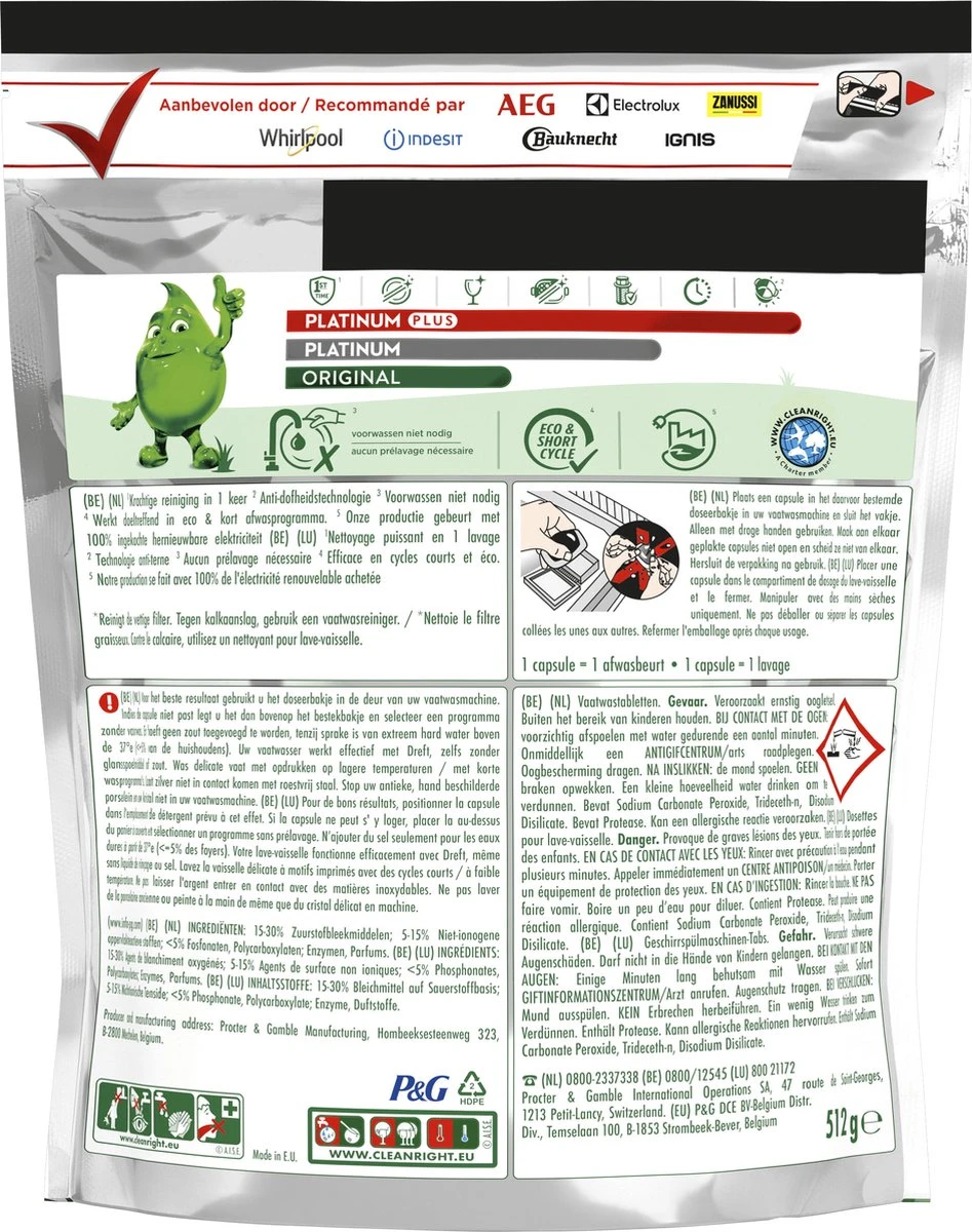 Dreft Platinum Plus All In One Deep Clean - Vaatwastabletten - Voordeelverpakking 4 x 33 stuks Dreft Platinum Plus All In One Deep Clean - Vaatwastabletten - Voordeelverpakking 4 X 33 Stuks -Winkel Voor Schoonmaakartikelen 947x1200 5