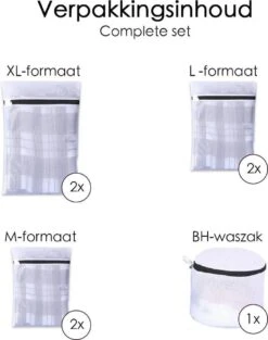 Merkloos Waszakken - Wasnetten - Bescherm Je Wasgoed En Wasmachine - Packing Cubes - Travel Organizer - 7 Stuks -Winkel Voor Schoonmaakartikelen 948x1200