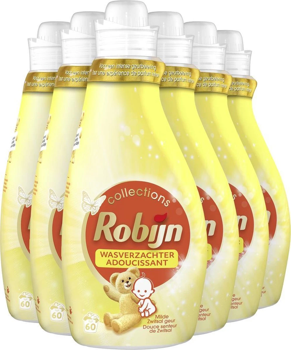 Robijn Collections Zwitsal Wasverzachter - 6 x 60 wasbeurten - Voordeelverpakking Robijn Collections Zwitsal Wasverzachter - 6 X 60 Wasbeurten - Voordeelverpakking -Winkel Voor Schoonmaakartikelen